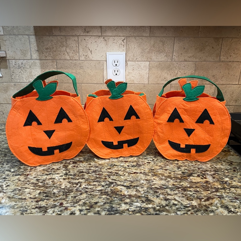 3 Old Navy Felt Trick-or-Treat Halloween Bags
